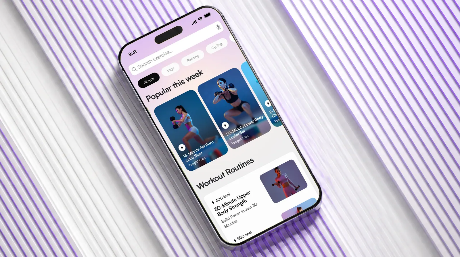Brio AI exercise discovery and workout routines