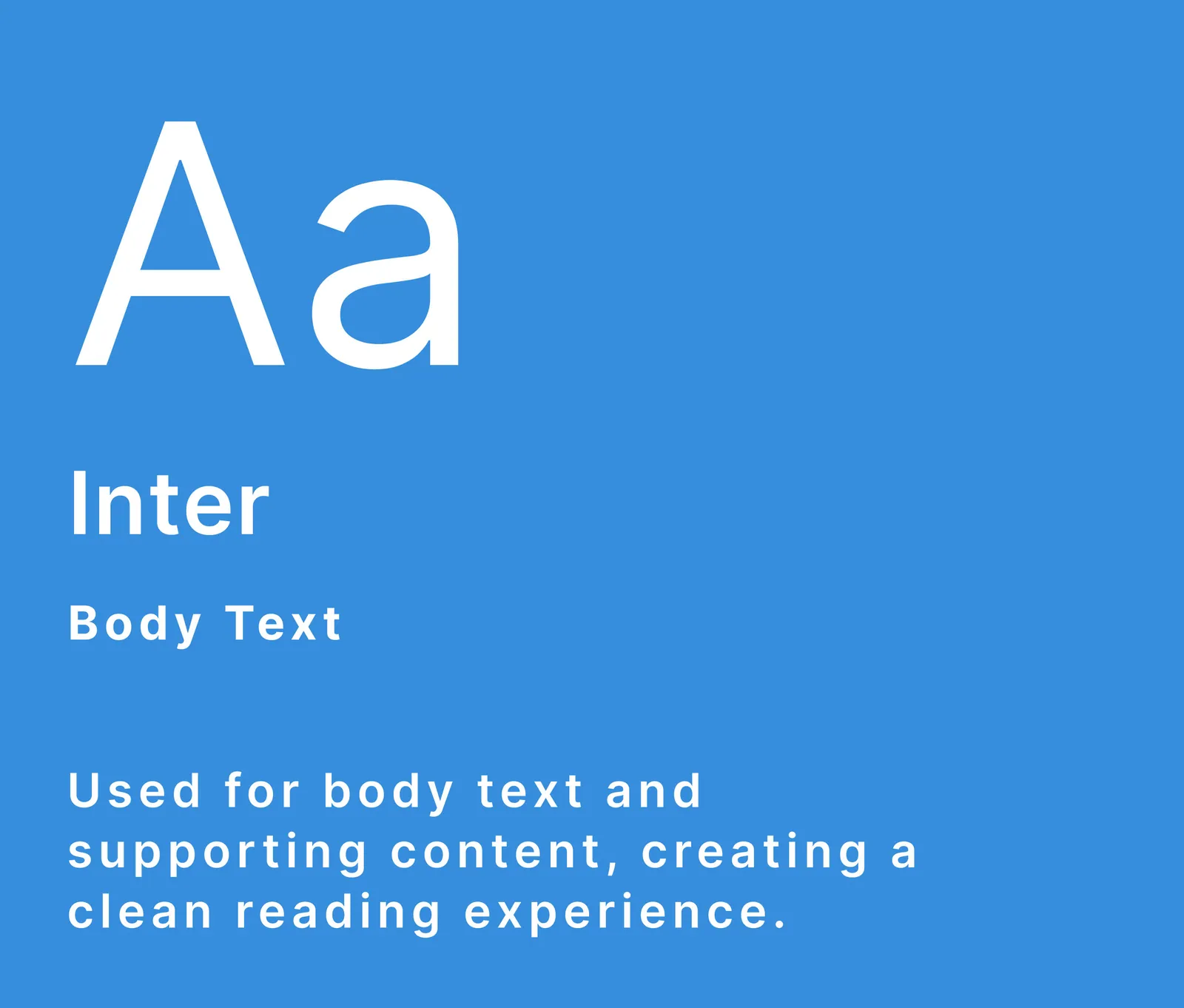 Inter body text, creating a clean reading experience