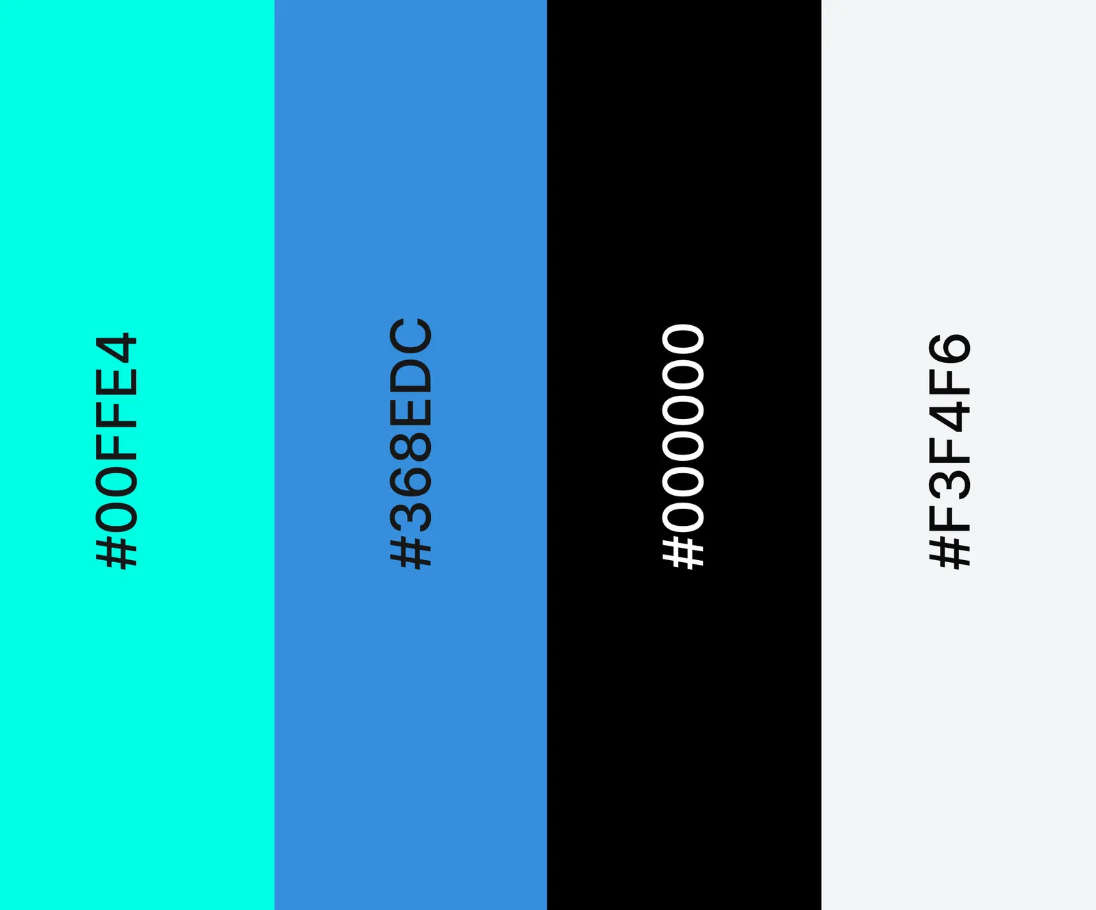 Brand palette: turquoise, blue, black, and light gray